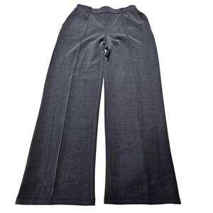 G4free Wide Leg Lounge Pants‎ Charcoal Gray Elastic Waist Comfort Size M